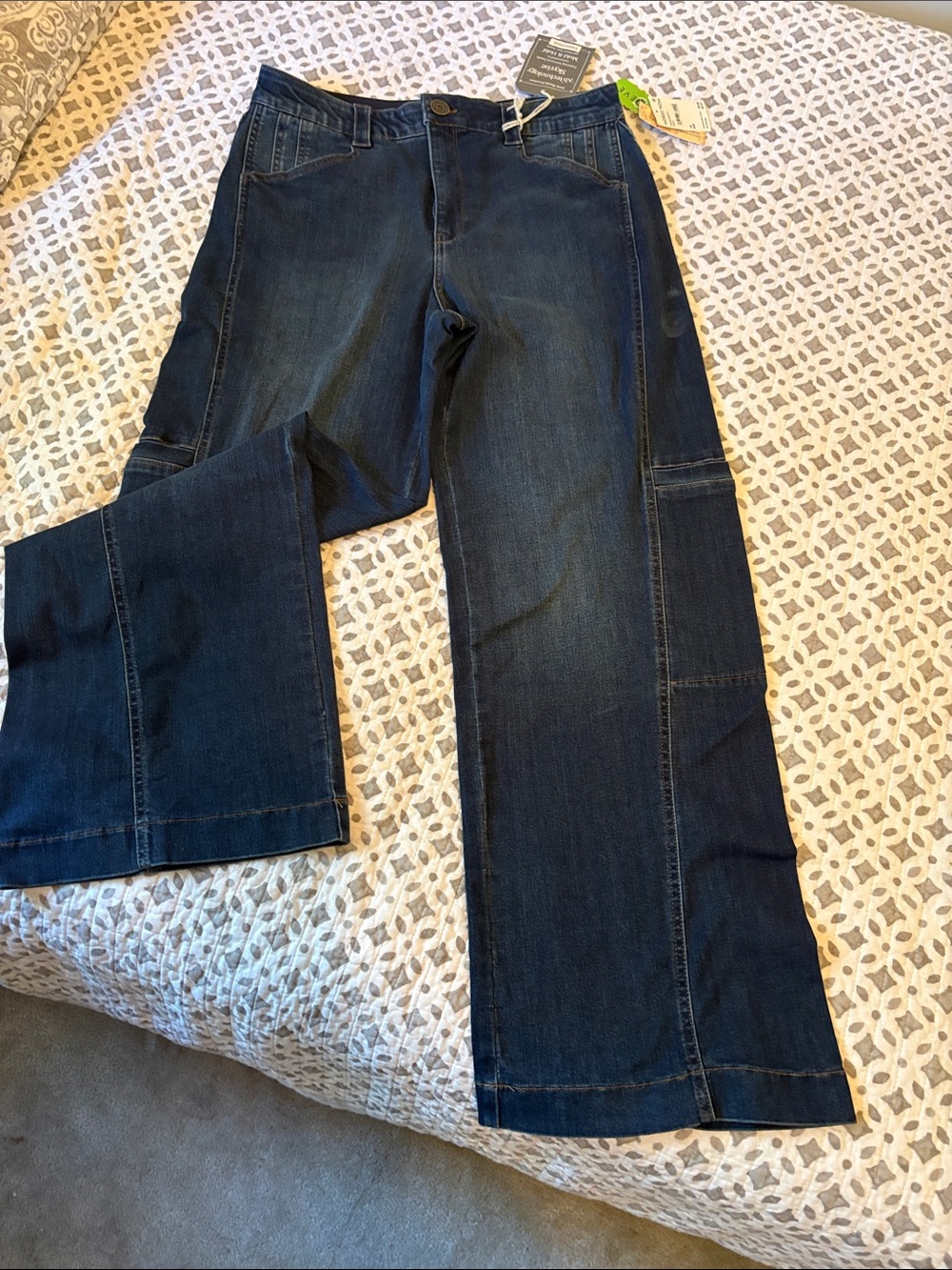 Democracy Dark Blue Wide-Leg Flare Jeans